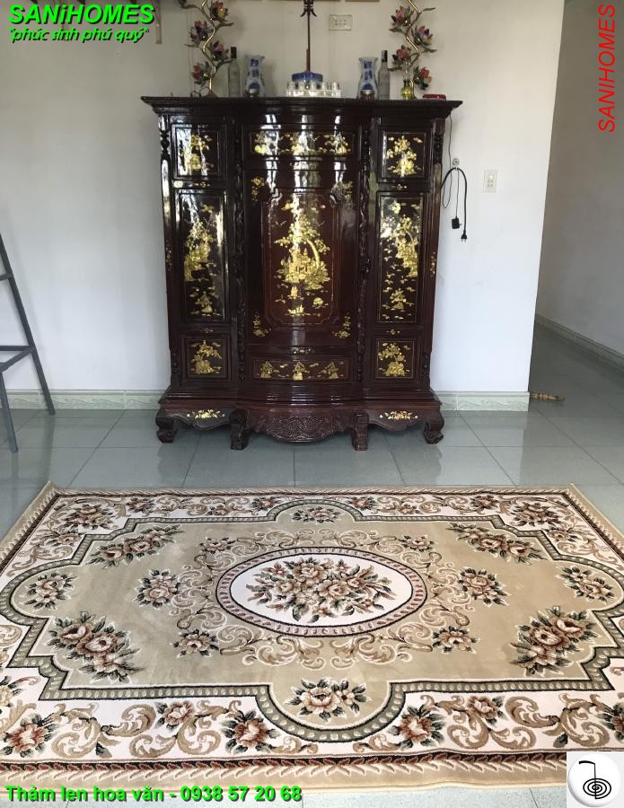 Quý khách Vương Hoàng Bình Dương mua thảm len trải phòng thờ!
